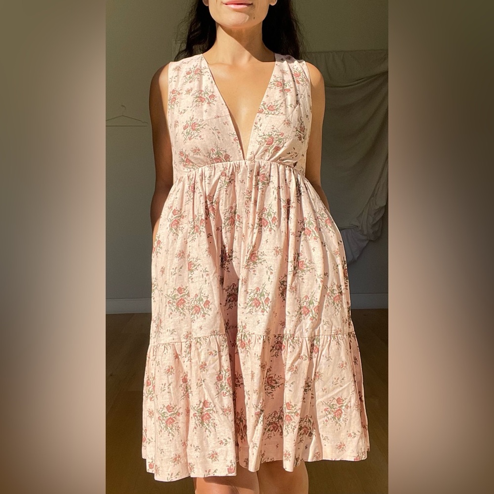 House of Harlow 1960 Floral Tie-Back Midi Dress – Size XS